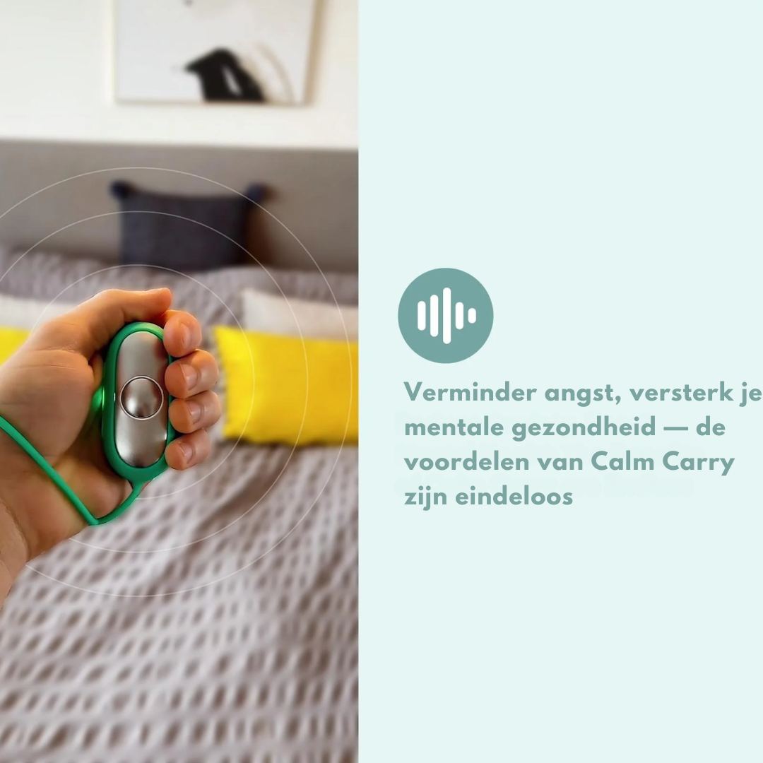 CalmCarry® draagbaar wellnessapparaat helpt angst, stress en slapeloosheid te verlichten met veilige microstroomtechnologie. Ontworpen om het PC8-acupressuurpunt in uw handpalm te stimuleren, bevordert het ontspanning en een betere slaap. Met instelbare intensiteit, automatische timer van 20 minuten, oplaadbare batterij en compact ontwerp voor thuis, op reis of voor het slapengaan. Geschikt voor volwassenen en kinderen onder toezicht, waardoor het een attent wellnesscadeau is.