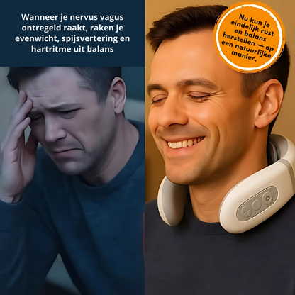 Vitality MagicPro 2.0 is een slank, draagbaar apparaat voor nektherapie dat EMS (elektrische spierstimulatie), warmtetherapie en vibratiemodi biedt om chronische nekpijn, tech neck, migraine en spanning op de nervus vagus te verlichten. Met 16 EMS-niveaus, 6 massagemodi en een flexibel, huidvriendelijk ontwerp is het apparaat draagbaar, oplaadbaar en perfect voor thuis, op kantoor of op reis. Het is een medicijnvrije, niet-invasieve oplossing voor dagelijkse nekverlichting.