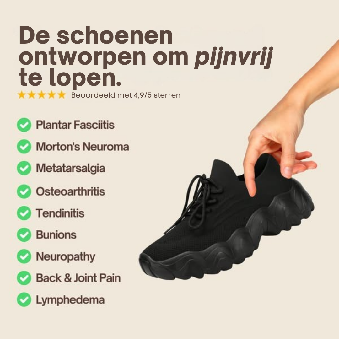 Lamova wandelschoenen voor gezond en comfortabel lopen, verlichten druk op voeten en gewrichten dankzij orthopedische ondersteuning, brede neus en lichtgewicht, flexibel ontwerp. Ideaal voor dagelijks gebruik, langdurig comfort en stabiliteit. Ontwikkeld met orthopedische experts voor optimale pasvorm en natuurlijke voetbeweging. Perfect voor wandelen, werk of vrije tijd.