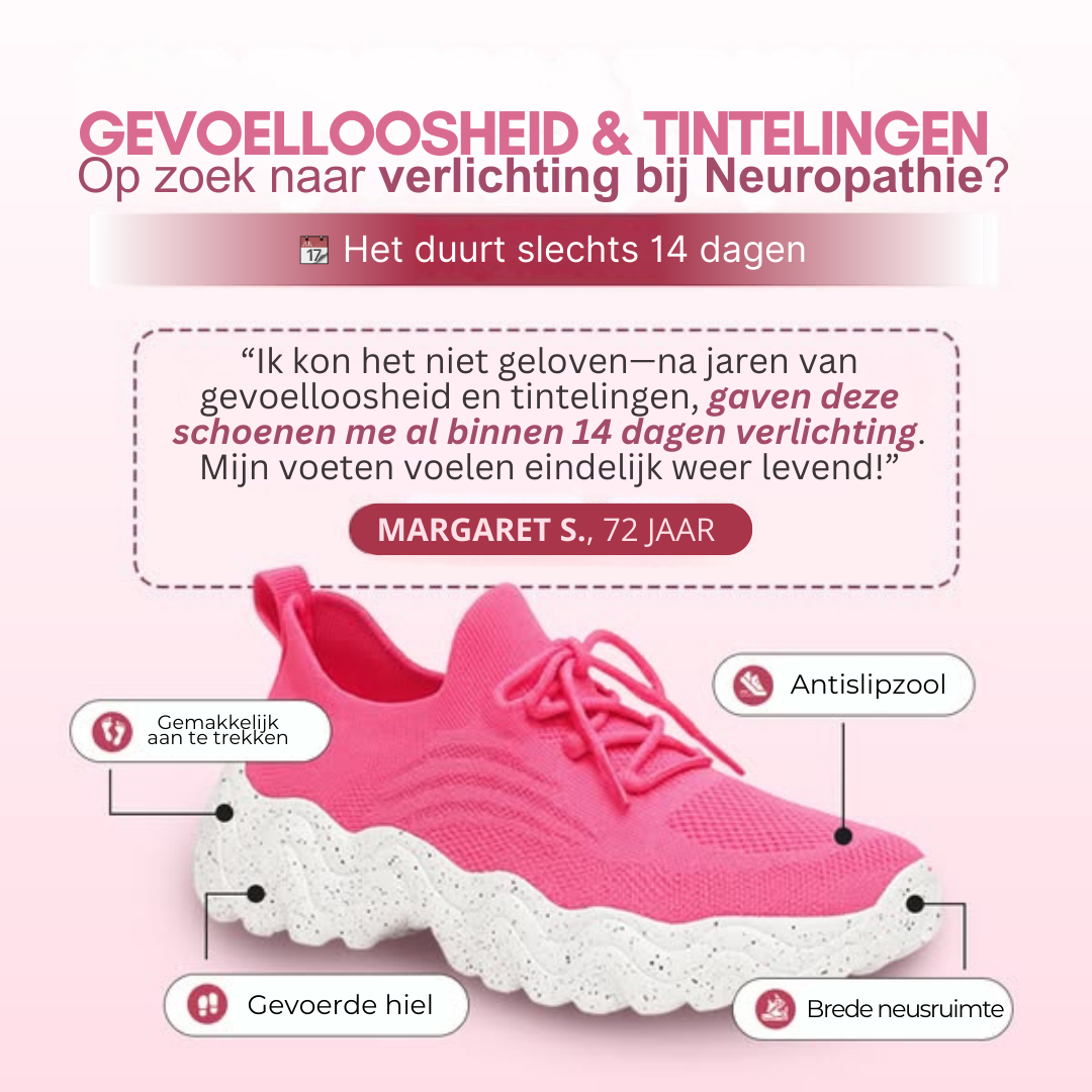 Lamova wandelschoenen voor gezond en comfortabel lopen, verlichten druk op voeten en gewrichten dankzij orthopedische ondersteuning, brede neus en lichtgewicht, flexibel ontwerp. Ideaal voor dagelijks gebruik, langdurig comfort en stabiliteit. Ontwikkeld met orthopedische experts voor optimale pasvorm en natuurlijke voetbeweging. Perfect voor wandelen, werk of vrije tijd.