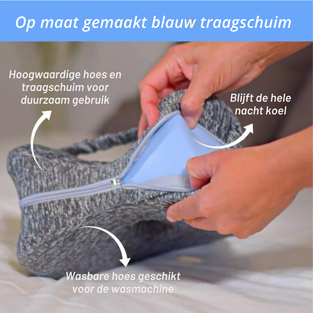 SmoothSpine™-uitlijnkussen ontworpen om heup-, rug- en heuppijn te verlichten door uw wervelkolom tijdens de slaap goed uitgelijnd te houden. Deze ergonomische wig is gemaakt van eersteklas traagschuim en past tussen de dijen met een zachte, ademende, machinewasbare hoes en een verstelbare riem om uitglijden te voorkomen. Ideaal voor zijslapers, herstel na een operatie en iedereen die op zoek is naar pijnvrije, rustgevende nachten met verbeterd comfort en ondersteuning.
